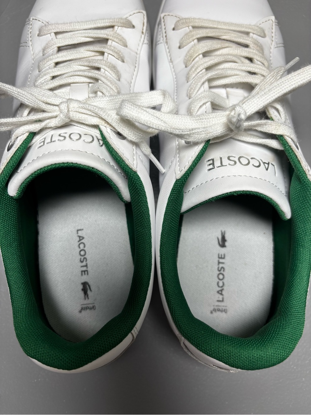 LACOSTE Hydez 119 Leather Sneakers Shoes White Green Size Men's 9 - Picture 8 of 8